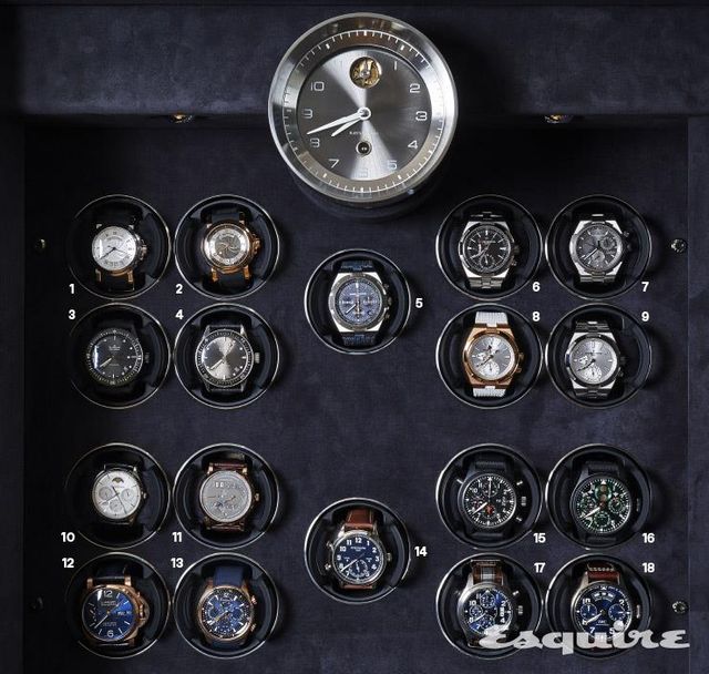 1 브레게 마린 5817 스틸 케이스. 2 브레게 마린 5817 로즈 골드 케이스. 3 블랑팡 피프티 패덤즈 바티스카프 세라믹 케이스. 4 블랑팡 피프티 패덤즈 바티스카프 스틸 케이스. 5 바쉐론 콘스탄틴 오버시즈 에베레스트 크로노그래프. 6 바쉐론 콘스탄틴 오버시즈 듀얼 타임 블랙 다이얼. 7 바쉐론 콘스탄틴 오버시즈 듀얼 타임 그레이 다이얼. 8 바쉐론 콘스탄틴 오버시즈 듀얼 타임 골드 케이스. 9 바쉐론 콘스탄틴 오버시즈 듀얼 타임 스틸 케이스. 10 예거 르쿨트르 마스터 울트라 씬 퍼페추얼 캘린더. 11 랑에 운트 죄네 랑에 1 퍼페추얼 캘린더. 12 파네라이 루미노르 퍼페추얼 캘린더 골드테크trade;. 13 예거 르쿨트르 폴라리스 퍼페추얼 캘린더. 14 파텍 필립 칼라트라바 파일럿 트래블 타임. 15 IWC 파일럿 워치 더블 크로노그래프 탑건 에디션. 16 IWC 빅 파일럿 워치 퍼페추얼 캘린더 레이싱 그린 에디션. 17 IWC 파일럿 워치 더블 크로노그래프 ‘어린 왕자’ 에디션. 18 IWC 빅 파일럿 워치 애뉴얼 캘린더 ‘어린 왕자’ 에디션. 