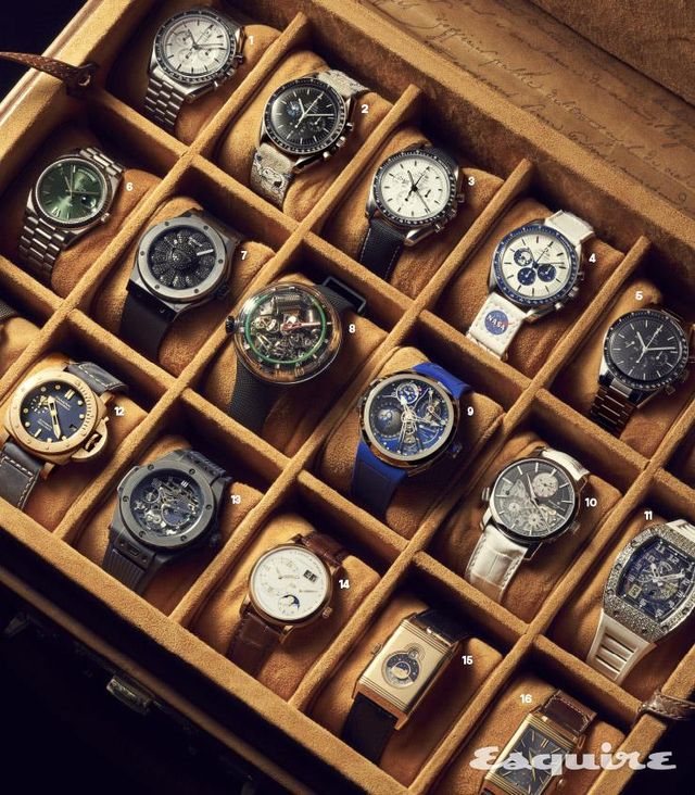 1 오메가 스피드마스터 문워치 프로페셔널. 2 오메가 스피드마스터 문워치 ‘실버 스누피 어워드’ 리미티드 에디션. 3 오메가 스피드마스터 문워치 아폴로 13 ‘실버 스누피 어워드’ 리미티드 에디션. 4 오메가 스피드마스터 문워치 ‘실버 스누피 어워드’ 50주년 에디션. 5 오메가 스피드마스터 문워치 321 스틸. 6 롤렉스 오이스터 퍼페추얼 데이-데이트. 7 위블로 클래식 퓨전 무라카미 다카시 올 블랙. 8 HYT Hsup2;O. 9 그뢰벨 포지 GMT 스포트. 10 바쉐론 콘스탄틴 트래디셔널 트윈 비트 퍼페추얼 캘린더. 11 리차드 밀 다이아몬드 세팅 RM 030. 12 파네라이 섭머저블 브론조 블루 아비소. 13 위블로 빅뱅 메카-10 P2P. 14 랑에 운트 죄네 랑에 1 문페이즈. 15 예거 르쿨트르 리베르소 트리뷰트 노난티엠. 16 예거 르쿨트르 리베르소 트리뷰트 모노페이스 스몰 세컨즈.