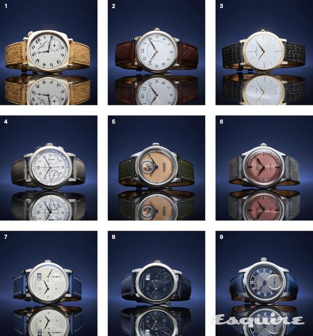 1 바쉐론 콘스탄틴 히스토릭 아메리칸 1921. 2 랑에 운트 죄네 1815 씬 허니골드 ‘오마주 투 F. A. 랑에’. 3 예거 르쿨트르 마스터 울트라 씬 주빌리. 4 랑에 운트 죄네 1815 크로노그래프 부티크 에디션. 5 쿠도케 쿠도케 2. 6 쿠로노 도쿄 토키. 7 랑에 운트 죄네 랑에 1 ‘25주년’ 기념 에디션. 8 랑에 운트 죄네 랑에 1. 9 J.N. 사피로 인피니티 시리즈 1.5.
