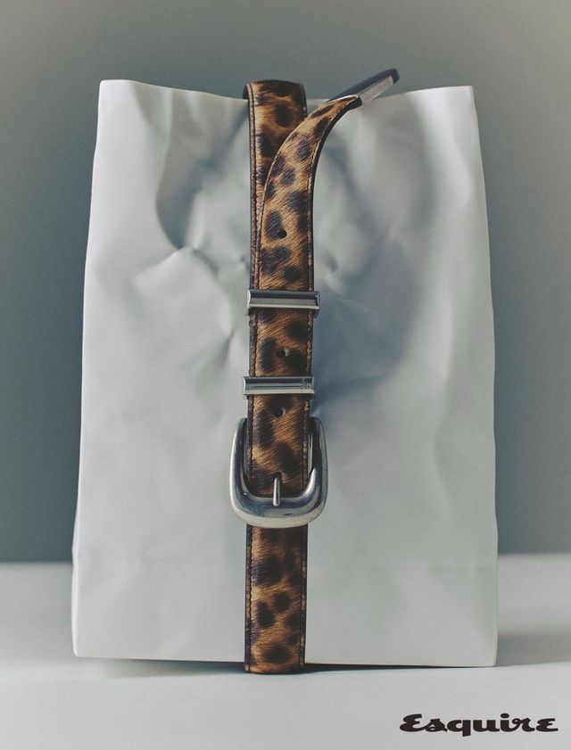 레오퍼드 프린트 미디엄 웨스턴 벨트 가격 미정 셀린느 옴므.