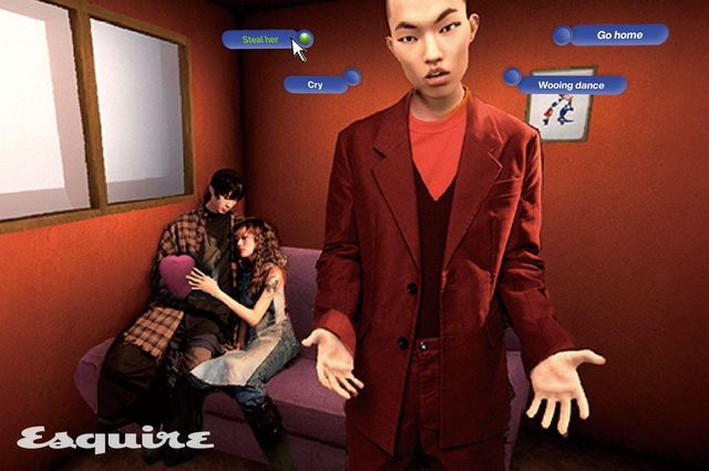 오버사이즈 레이어드 셔츠, 탱크톱, 피프티 피프티 팬츠, 플랫 하이톱 스니커즈 모두 가격 미정 발렌시아가. 슬리브리스 톱, 레이어드 데님 팬츠 모두 가격 미정 디젤. 버클 부츠 가격 미정 미우미우. 재킷, 스웨터, 티셔츠, 팬츠 모두 가격 미정 페라가모.