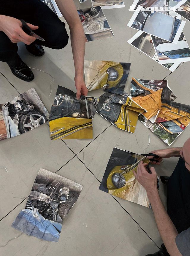 헬무트 랭 인스타그램에 올라온 컬렉션 비하인드 컷. 