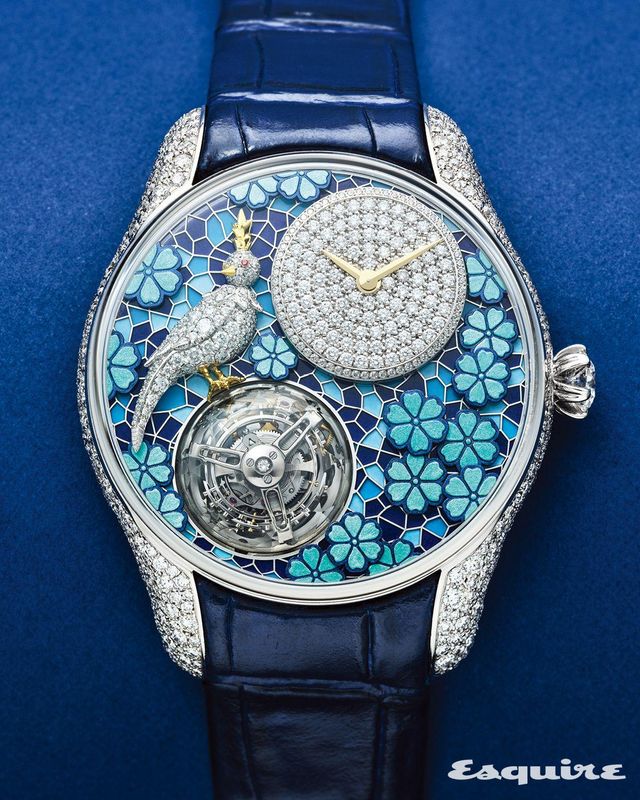 쟌 슐럼버제 바이 티파니 버드 온 어 플라잉 투르비용 아주르 블로썸 워치 가격 미정 티파니.