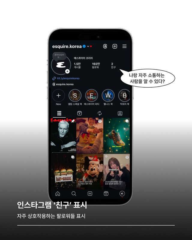 인스타그램에 '친구' 탭이 생긴다?