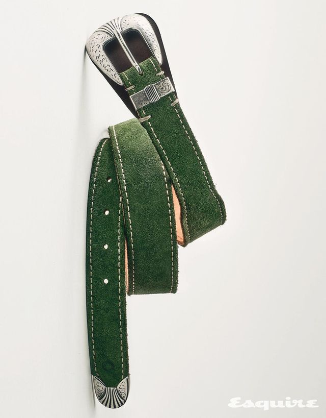 올리브 컬러 스웨이드 벨트 30만9000원 러스트 무드 by 샌프란시스코 마켓. 