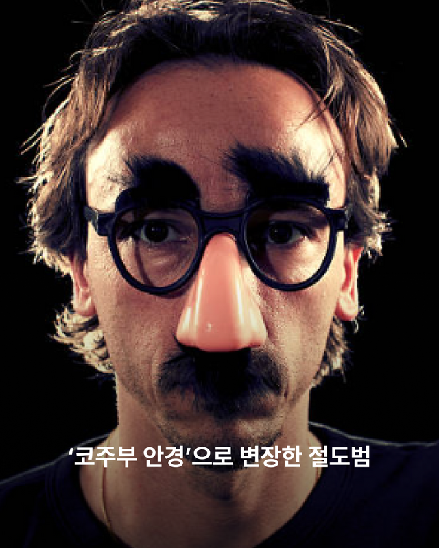 '코주부 안경'으로 변장한 절도범