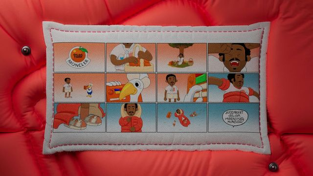 몽클레르 마스코트 몽덕과 도널드 글로버