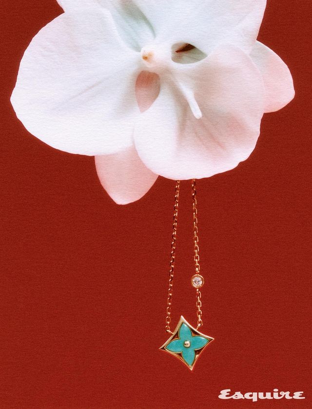 옐로 골드에 아마조나이트와 다이아몬드를 세팅한 컬러 블라썸 BB 스타 펜던트 루이 비통.