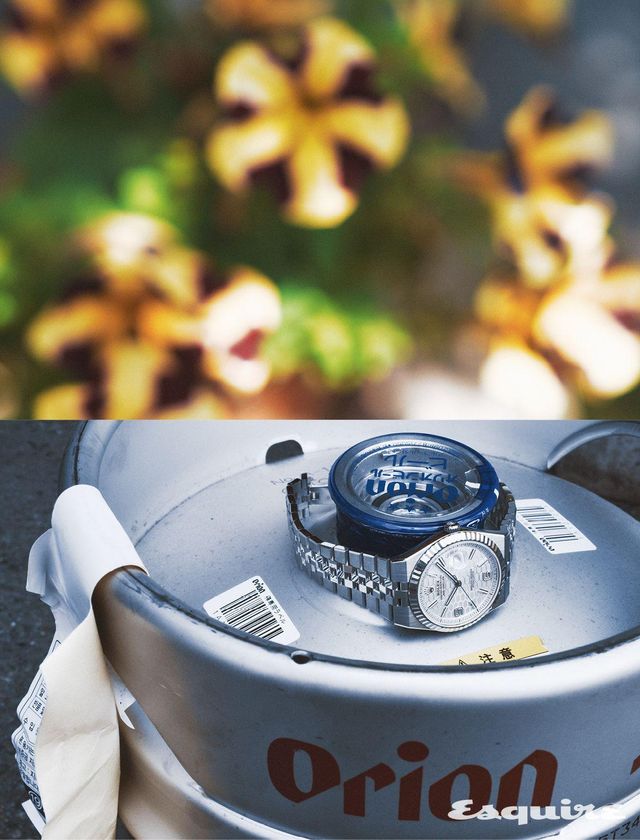 새틴 피니시 처리한 허니콤 모티브 다이얼이 특징인 랜드-드웰러 40 2213만원 롤렉스.