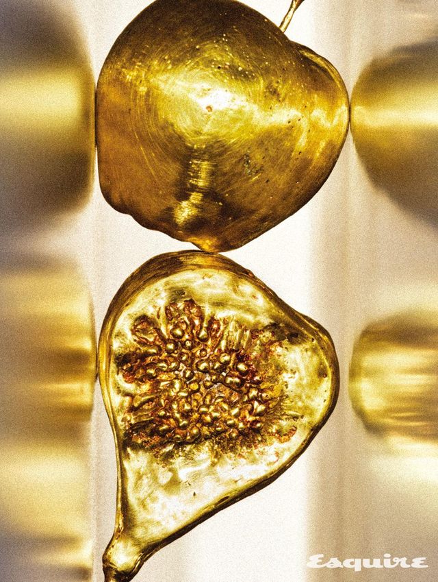 풋사과와 무화과를 연상케 하는 브라스 소재의 더 웨이트 오브 네이처 오브제 29만원 스튜디오 포. 