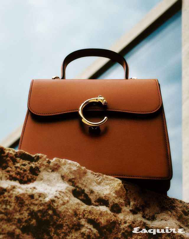 캐러멜 송아지 가죽으로 만든 C 드 까르띠에 핸들 백 500만원대 까르띠에.