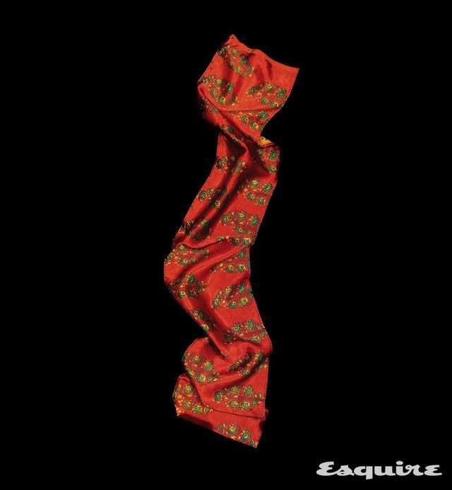 실크 스카프 존 알렉산더 스켈톤. 