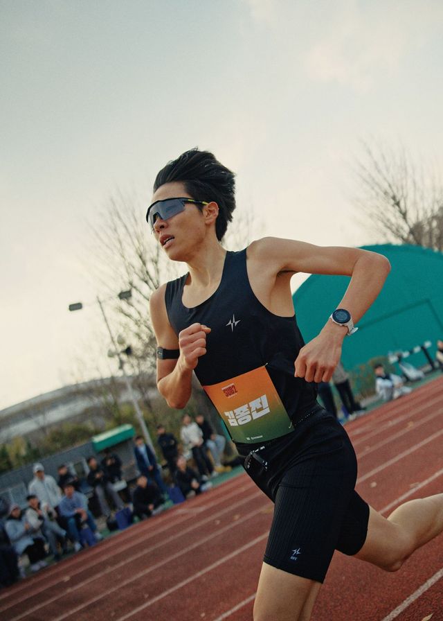 김종진 선수의 질주. 이날 김종진은 마지막 랩에서 1km를 1분 41초에 달렸다.