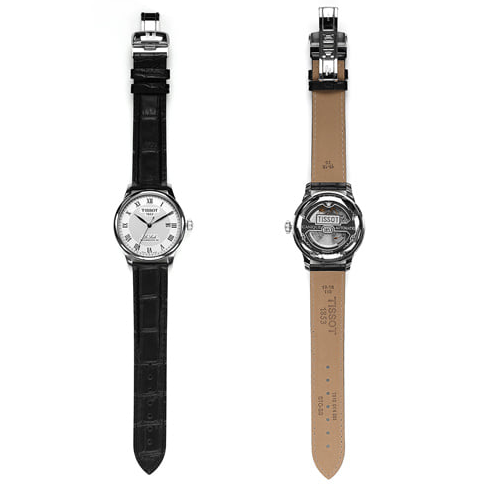 전면에서는 클래식한 얼굴을, 후면에서는 파워매틱 80 오토매틱 무브먼트를 투명 백케이스로 확인할 수 있다. / 이미지 출처: 티쏘