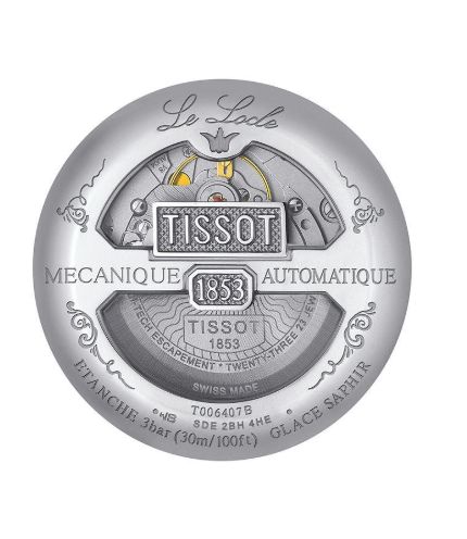 투명 사파이어 백케이스를 통해 파워매틱 80 무브먼트의 정교한 움직임을 감상할 수 있다. / 이미지 출처: 티쏘