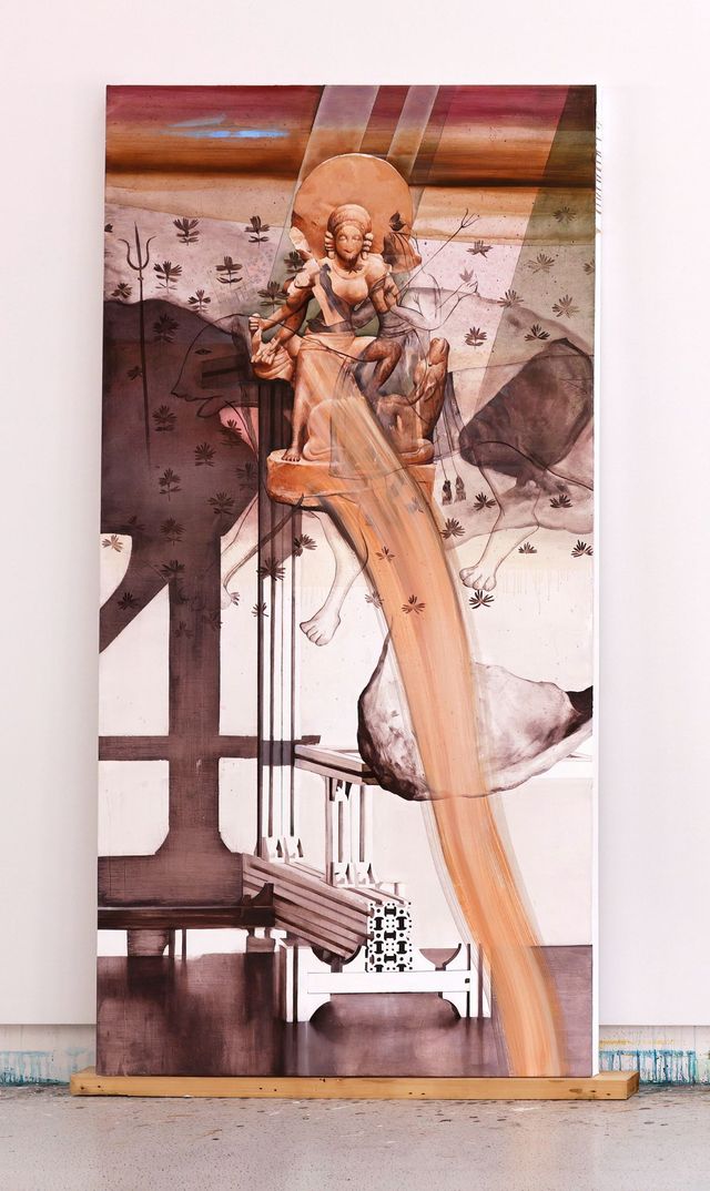 She Who Treads. 2026. 캔버스에 유채. 194 x 97 cm.작가및타데우스로팍갤러리,런던•파리•잘츠부르크•밀라노•서울제공© Kei Imazu