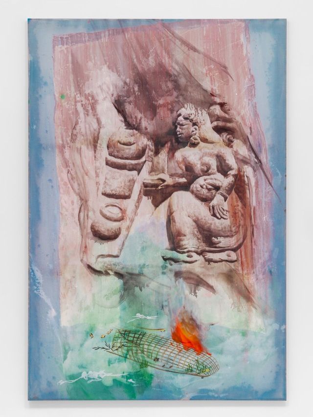 케이 이마즈. 〈화로와 난파 (Hearth and Wreck)〉, 2026. 캔버스에 유채. 200 x 135 cm. © Kei Imazu. 사진: 전병철