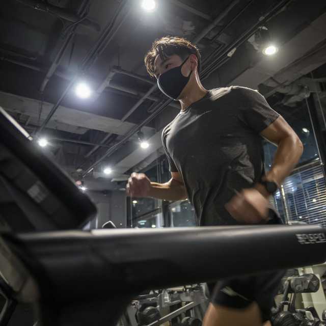 퇴근 후 짐에서 러닝하는 모습 / 이미지 출처 : 필자 이미지, 미드저니 AI 제작