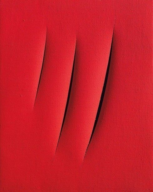 루치오 폰타나 Attese / 이미지 출처: 크리스티 옥션