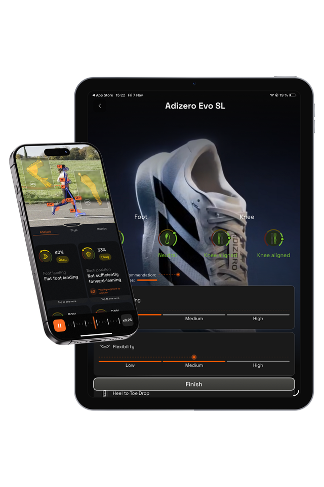 앱으로 달리기 영상을 촬영하면 60초 안에 분석 결과를 받아볼 수 있다. / 출처: Ochy 공식 홈페이지