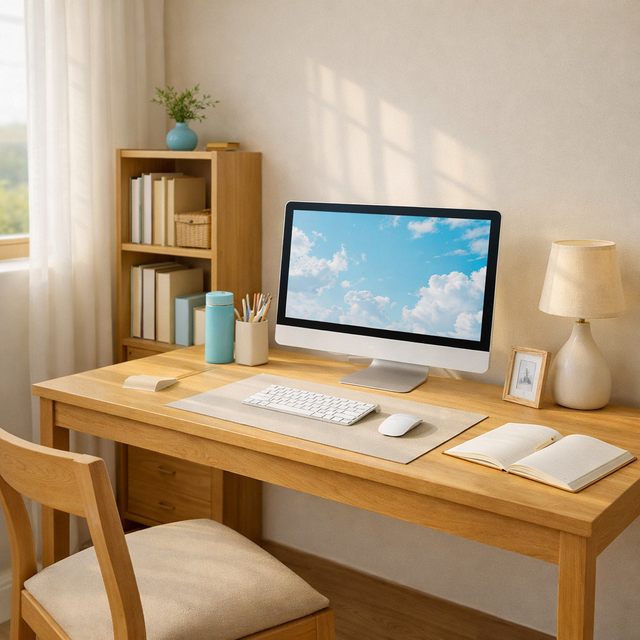 노트와 펜, 물 한 컵만 남겨 둔 단정한 책상 위 풍경 / 이미지 출처: 본문 내용을 기반으로 생성한 챗지피티 이미지