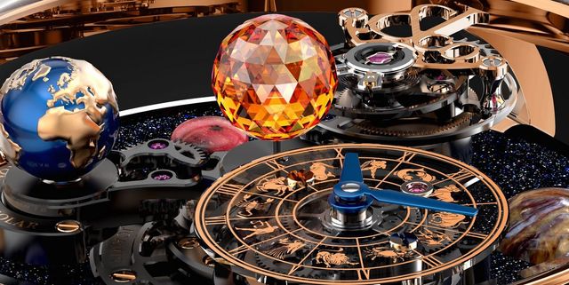 조디악 다이얼과 미니어처 행성, 플라잉 투르비용이 하나의 플랫폼 위에서 회전하는 입체적인 무브먼트 구조가 돋보인다. / 이미지 출처 : 제이콥앤코 