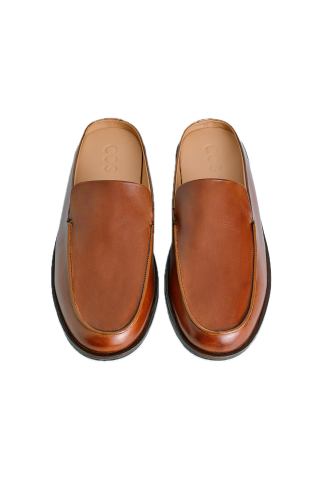 LEATHER MULE LOAFERS