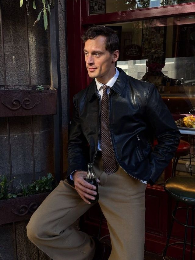 램스킨 레더 자켓 아웃핏 / 이미지 출처: 핀터레스트