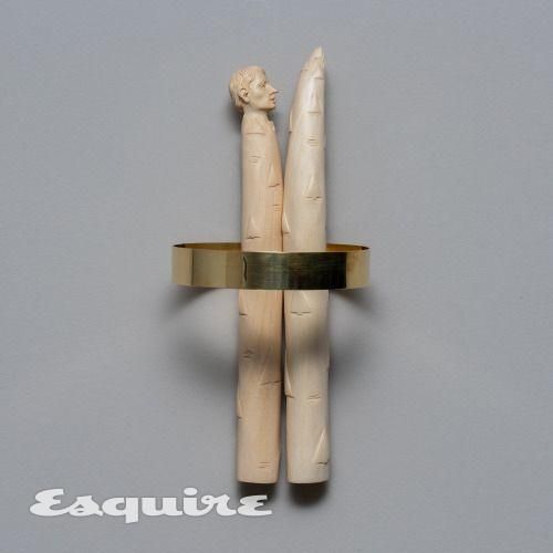 'My Projection', 2024, Lime wood, brass, beeswax 25.3 x 11 x 10.8cm. Courtesy of the artist and Capsule Venice Photo by Riccardo Banfi.