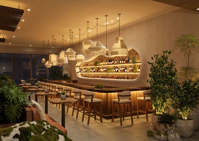 38층 로비에 위치한 원 호텔 도쿄(1 Hotel Tokyo)의 스포티드 스톤 바 / 이미지 출처: 원 호텔 도쿄(1 Hotel Tokyo)