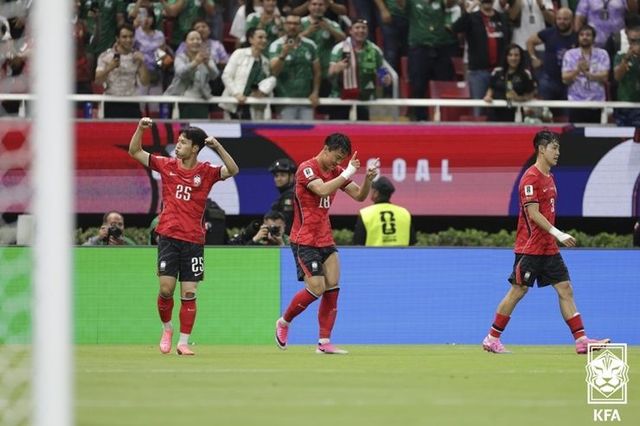 오늘 체코와의 월드컵 1차전에서 역전골을 기록한 오현규 / 사진제공: 대한축구협회