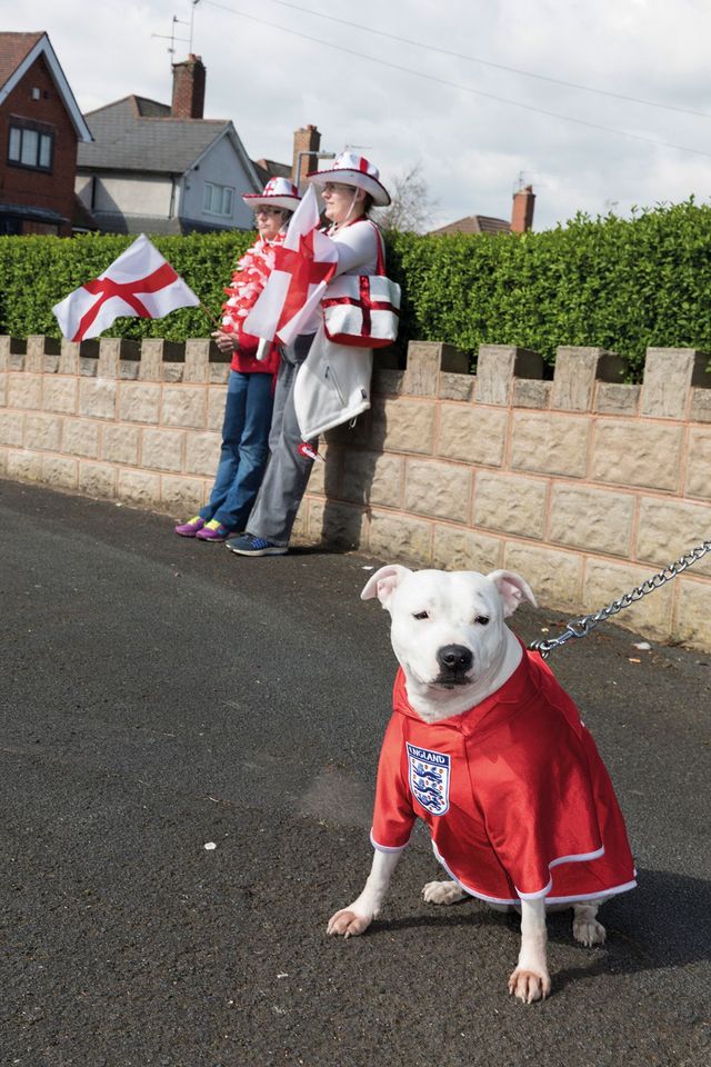 Stone Cross Parade, St George's Day, West Bromwich, The Black Country, England, 2017. Picture credit: Martin Parr / Magnum Photos.