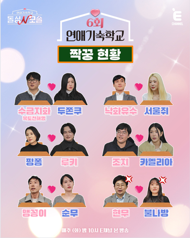 사랑을 대하는 속도의 차이가 극과 극인 돌싱과 모솔 / 이미지 출처: 연애 기숙학교 돌싱N모솔