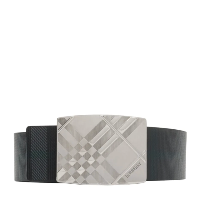 리버시블 인그레이브드 버클 레더 벨트(reversible engraved-buckle leather belt)
