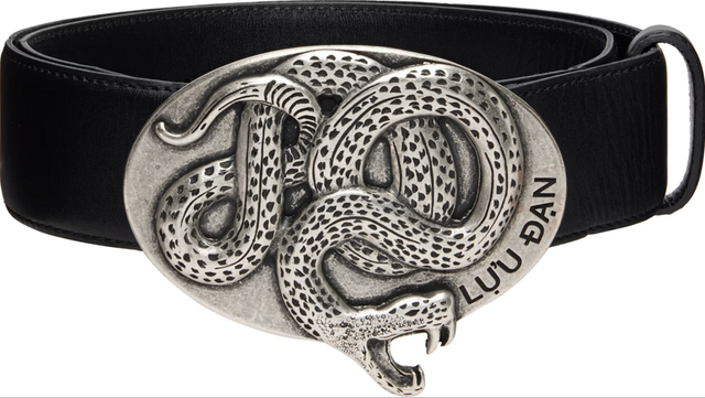 블랙 트위스트 스네이크 카우보이 벨트(Black Twisted Snake Cowboy Belt)