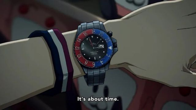 '잔향의 테러'의 두 주인공 나인과 트웰브가 착용한 롤렉스 GMT-마스터 II 모델들. / 이미지 출처: MAPPA, Fuji TV