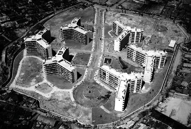 마포아파트의 항공 사진(출처: 서울역사아카이브). 