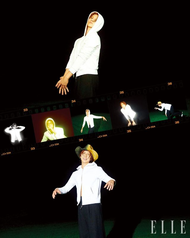 스웨트 후디드 집업과 팬츠는 모두 We11done. 부츠는 스타일리스트 소장품.