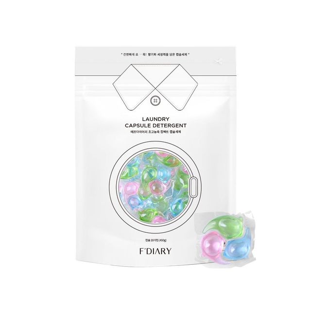 에프다이어리 초고농축 컴팩트 캡슐 세제 하바나 브리즈: 조향사 쿠엔틴 비슈가 창조한 프레시 프루티 향, 약알칼리성, 4kg용 30개입 1만5천9백원. 