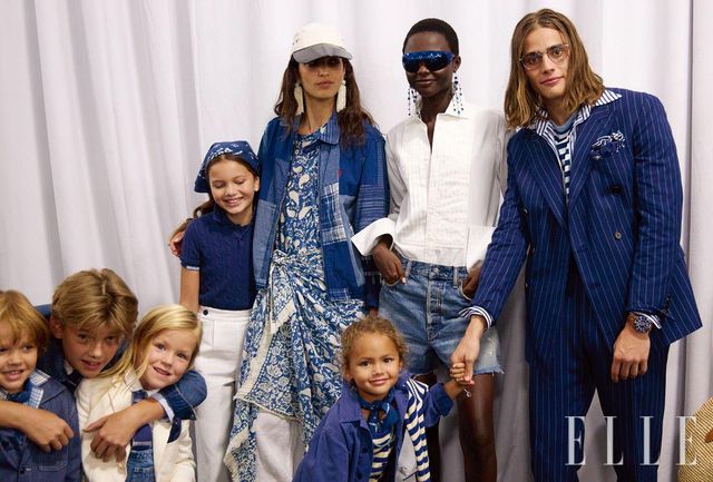 선명한 블루 컬러가 돋보인 폴로 랄프 로렌 컬렉션. 