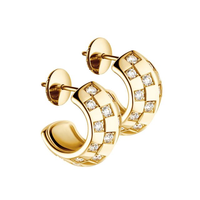 옐로골드 후프 이어링.