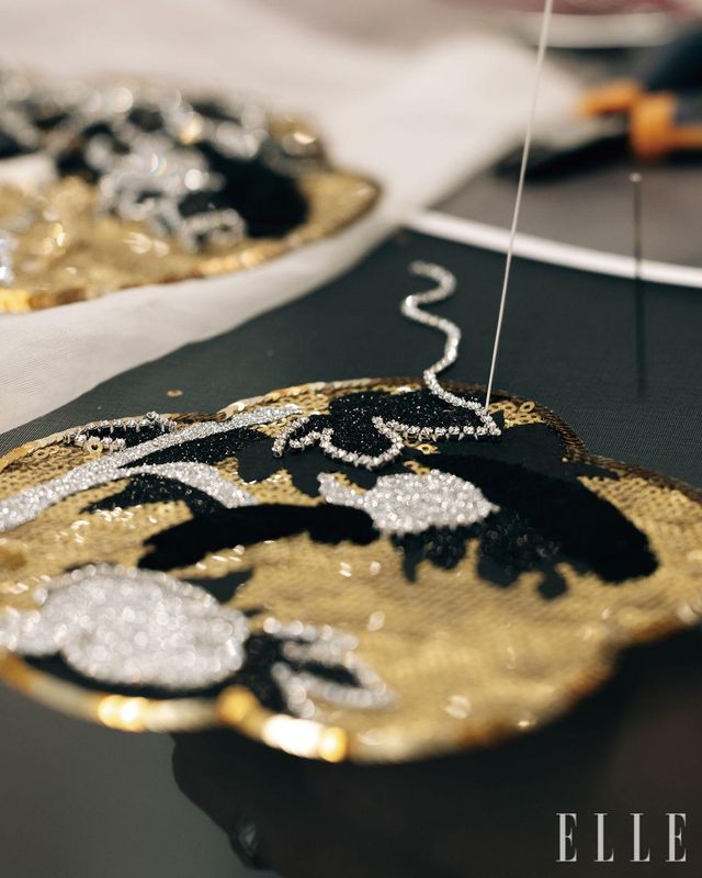 자수 공방 몽텍스의 작업 과정.