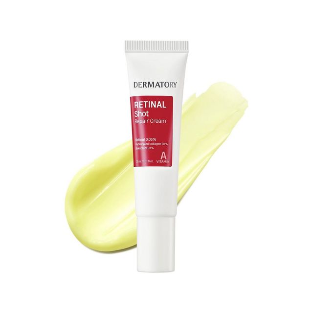 더마토리 레티날샷 탄력 리페어 크림 - 레티놀보다 훨씬 강력하고 빠른 레티날 0.05%, 장벽 강화 성분 판테놀, 알란토인을 함유한 주름 개선 크림. 30mL 3만4천원. 