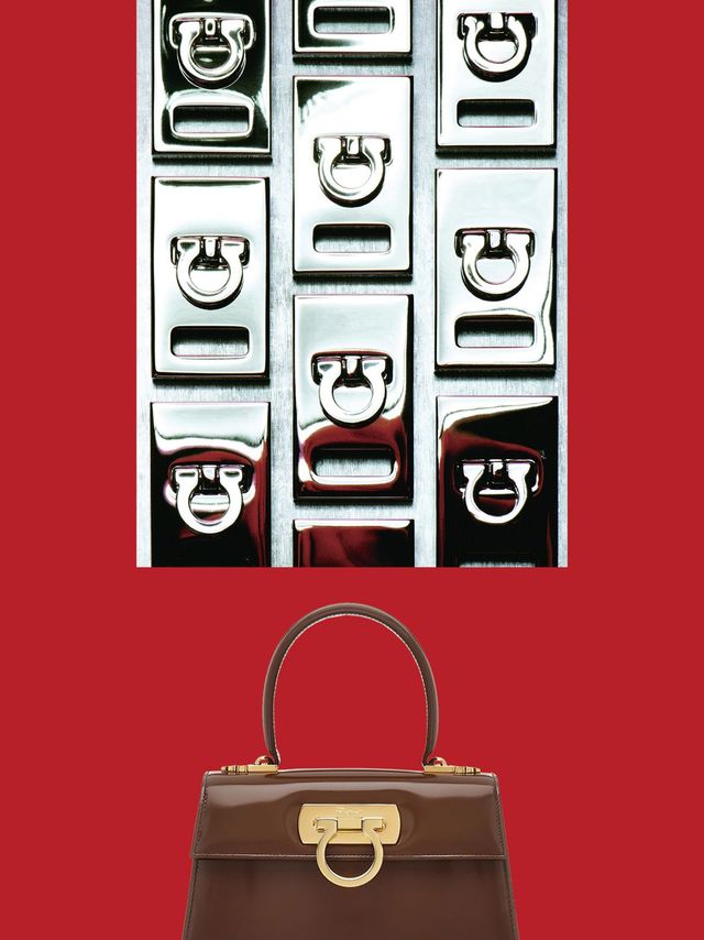 피렌체의 웅장함을 담은 페라가모의 간치니 모노그램, 간치니 잠금장치가 돋보이는 아이코닉 톱 핸들 백