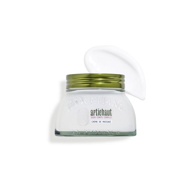 록시땅 아티쵸크 마사지 크림 - 콜라겐 합성을 촉진하고 항산화, 자극 진정 효과도 있는 아티초크 잎 추출물과 카페인이 탄력을 보디 마사지 크림. 200mL 8만5천원.