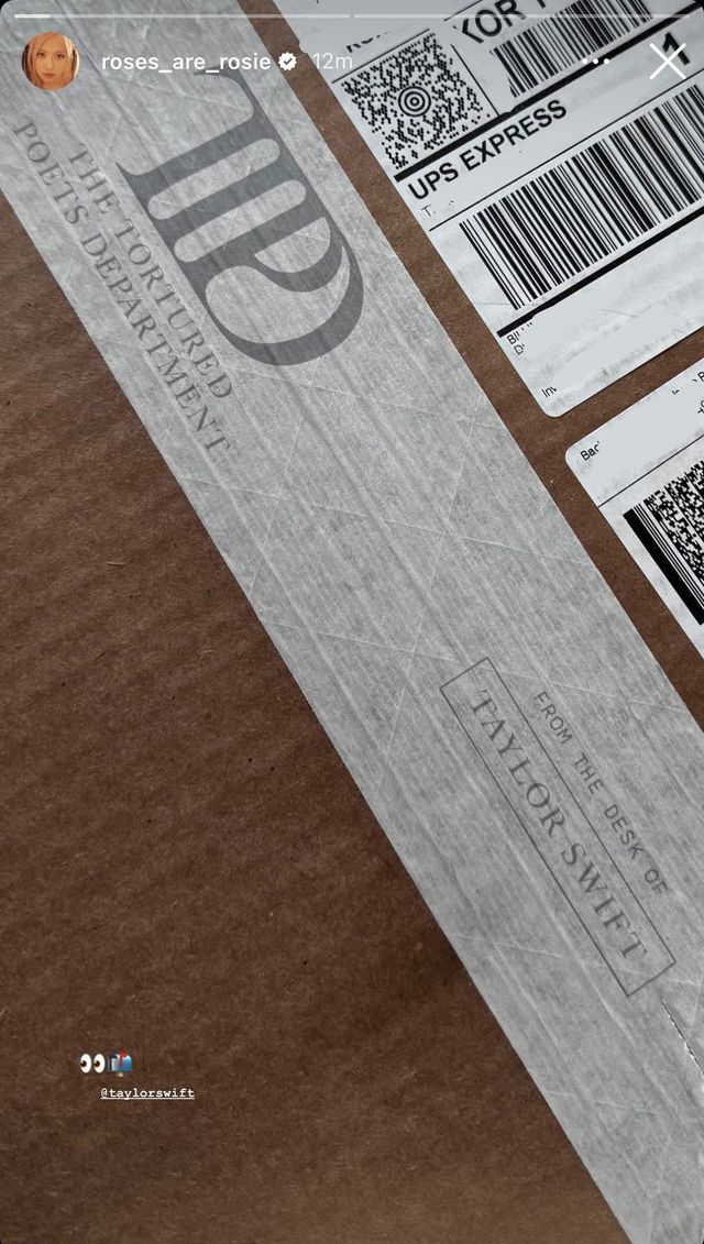 블랙핑크 로제가 테일러 스위프트에게 받은 선물