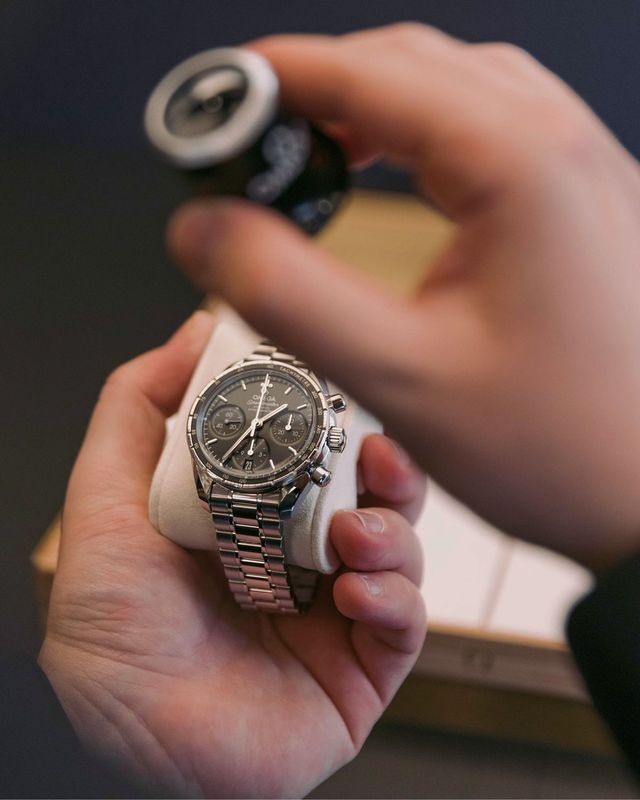 스피드마스터 38 컬렉션을 공개한 프레젠테이션 현장.