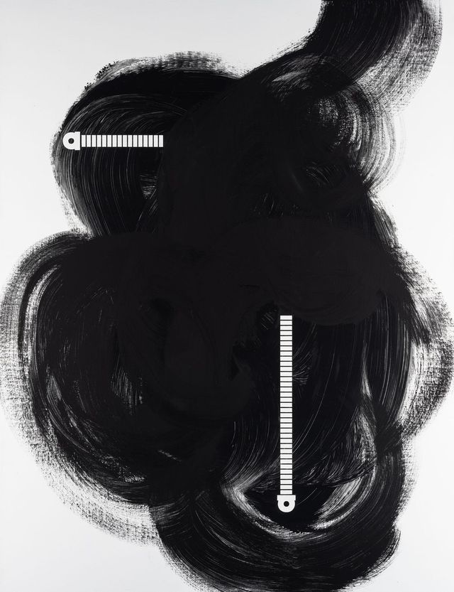 알파에서 히읗까지, 116.7 x 91 cm, Mixed pigments of graphite and acrylic on canvas, 2024, OKNP 제공 