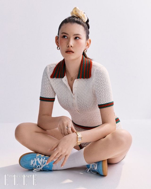 니트 톱은 2백25만원, 니트 팬츠는 1백67만원 모두 GUCCI. 슈즈는 15만9천원 ADIDAS originals. 삭스는 에디터 소장품.