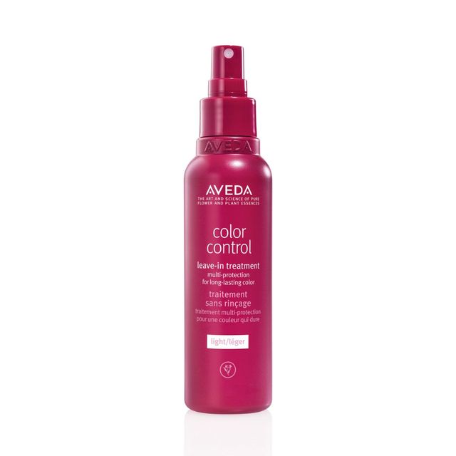 아베다 컬러 컨트롤 리브인 트리트먼트 라이트 - 식물 성분이 큐티클에 투명한 보호막을 형성해, 염색이 최대 12주까지 유지되도록 돕고, 최고 232도 열에도 손상되지 않게 한다. 150mL 4만1천원. 